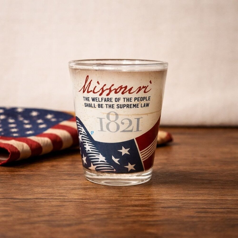Missouri Shot Glass America 250 Statehood Patriotic Collectible Heritage Barware